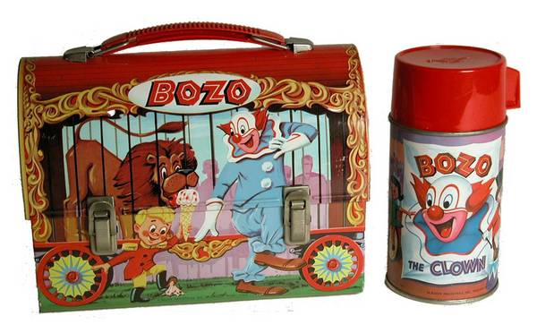Bozo Dome Lunchbox with Thermos, 1964