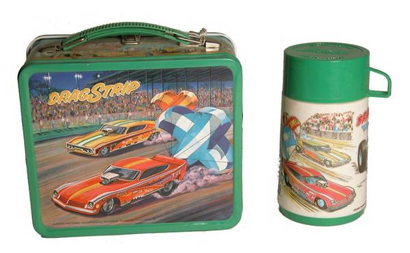 Drag Strip Lunchbox with Thermos, 1975
