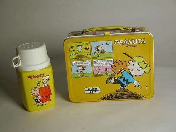 Peanuts Yellow Handle Lunchbox & Thermos, 1980
