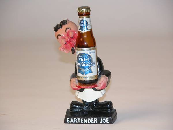 Bartender Joe Pabst Blue Ribbon 1957, 6.75x3x1.5 