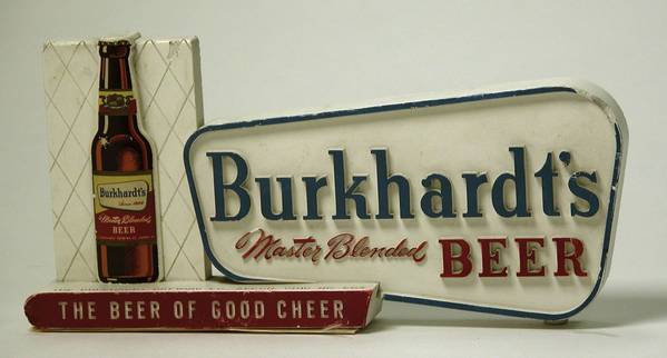 Burkhardt's Beer 1953, 4.5x9.5x1.25