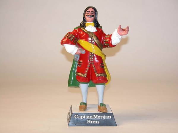 Captain Morgan Rum Statue 12.75x7.25x5 