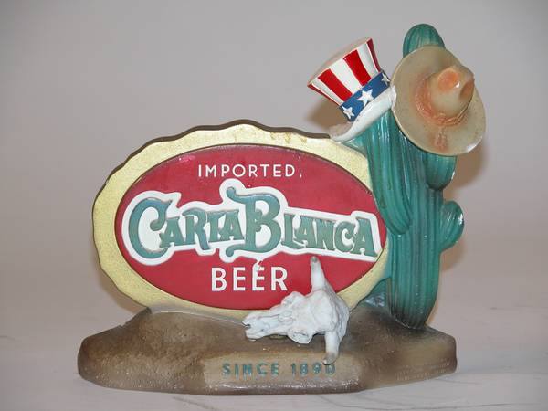 Carta Blanca Beer 1950's, 7.5x9x2