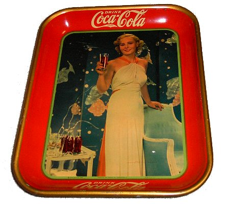 Coca Cola 1935 Tray 13.5x10.5x1 