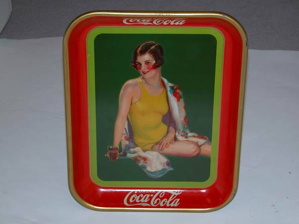 Coca Cola Tray 1929, 13.5x10.5x1 