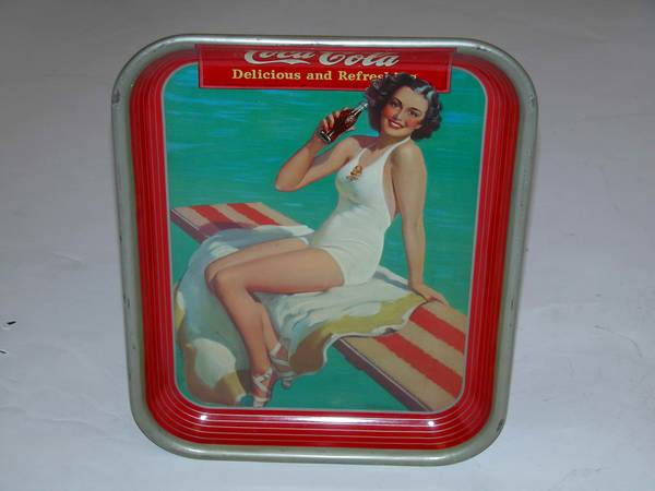 Coca Cola Tray 1939, 13.5x10.5x1 