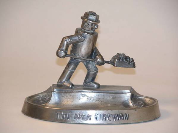 Iron Fireman 1930's, 4.75x6.5x4
