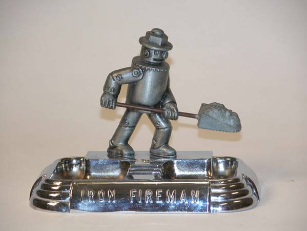 Iron Fireman 1930's 4.75x6.5x4.25