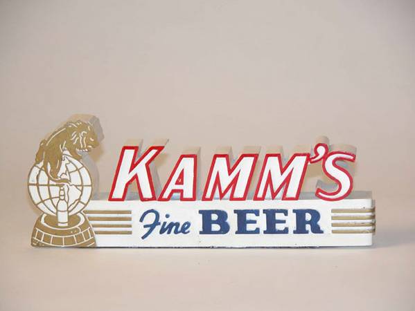 Kamm's Beer 1955, 3.5x9.25x1