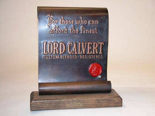 Lord Calvert Whiskey 10.5x10x6