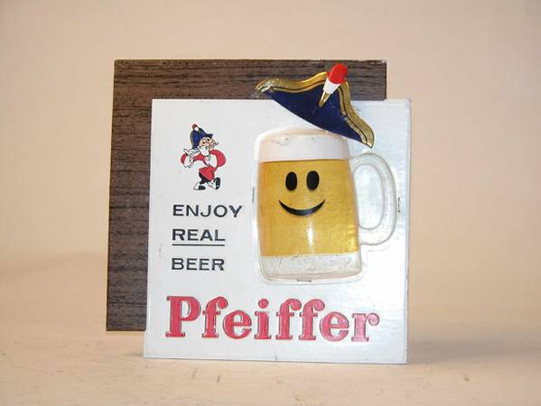 Pfeiffer's Beer Sign 11x11x2