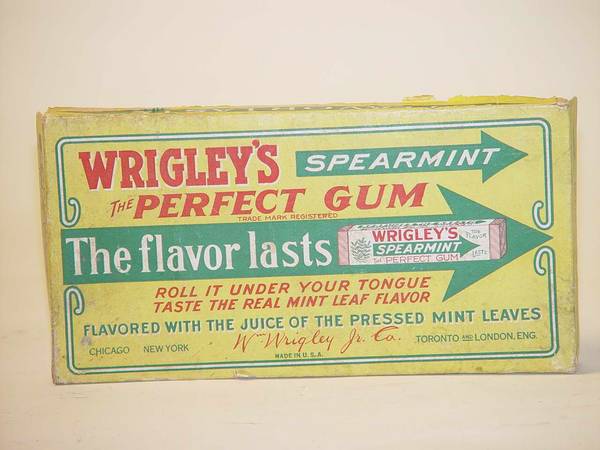 Wrigley's Spearmint Gum 4.5x8.5x1.75