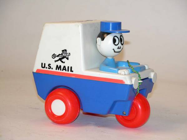 U.S. Mail Pull Toy 7x5x8