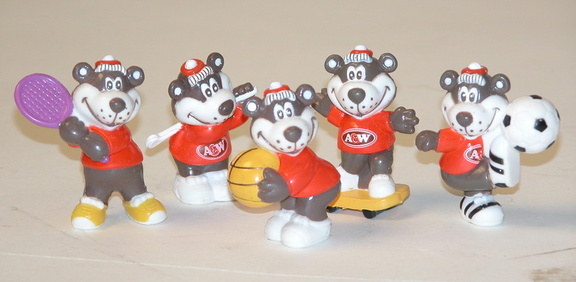 A&amp;W set of 5  1.75 x 1.25 x 1 